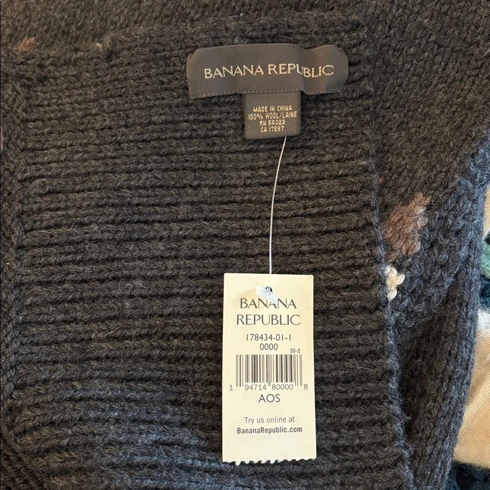 NWT Men's Banana Republic 100% Wool Knitted Scarf